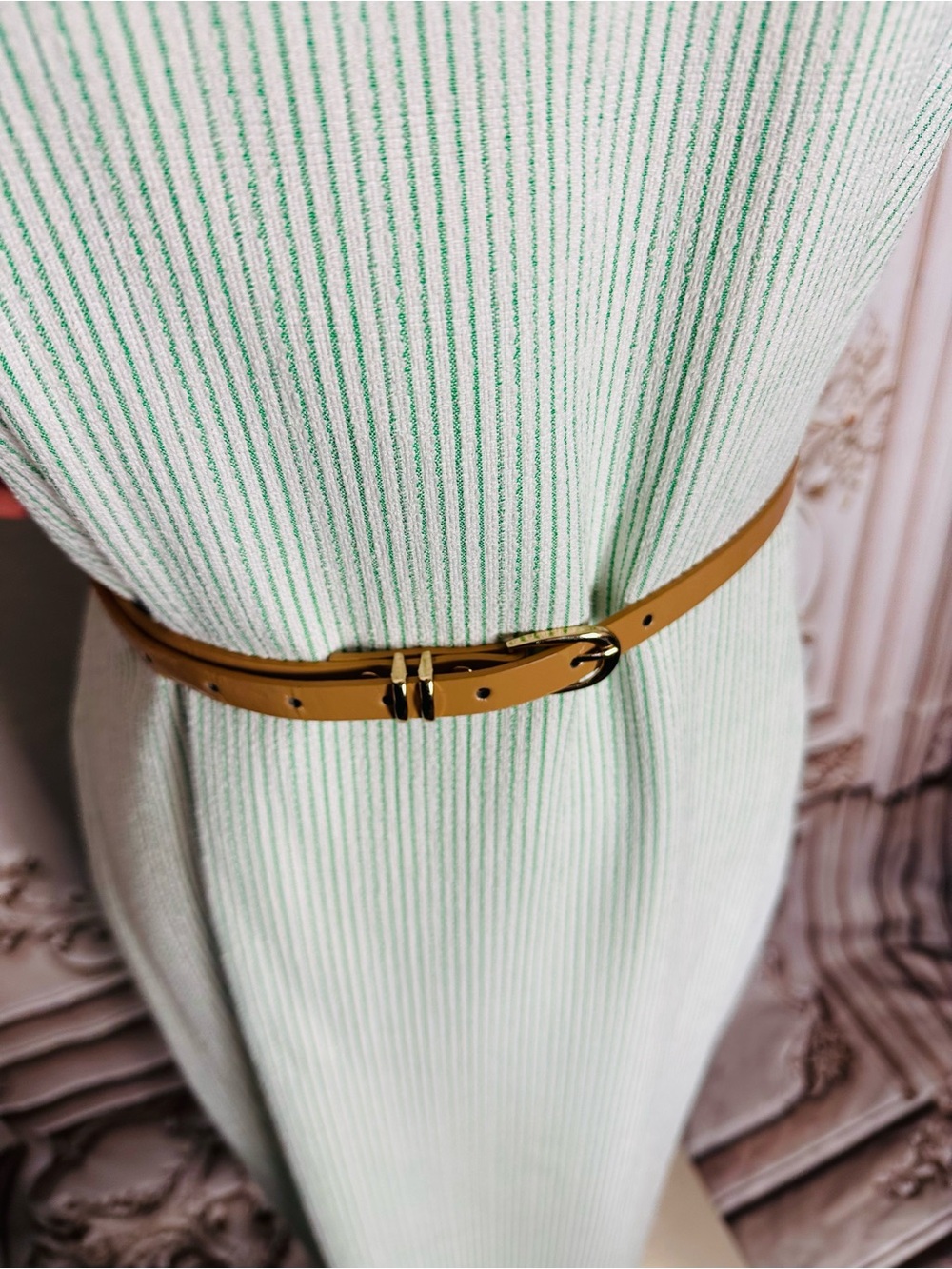 Preston & York Mint Green Sleeveless Sheath Dress with Belt - Picture 3 of 16